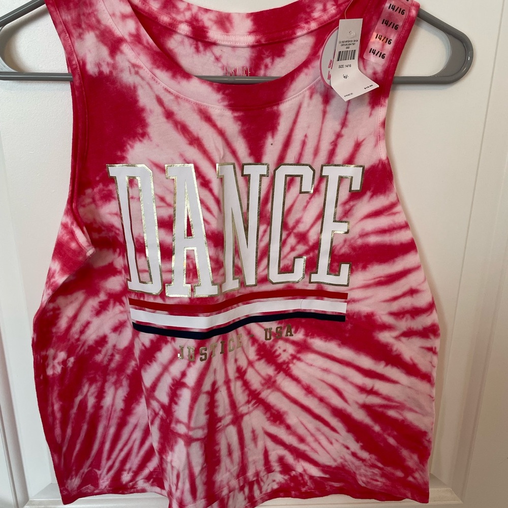 Justice girls dance tank top